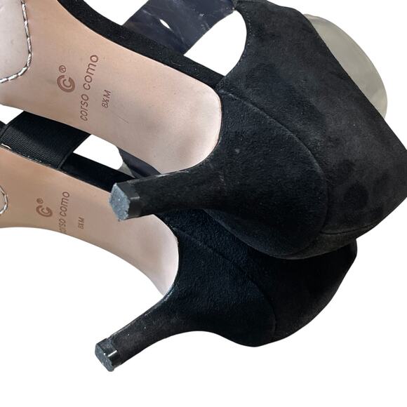 Corso Como Denice Suede Closed Toe Heels Size 8.5 in Black - Picture 2 of 12